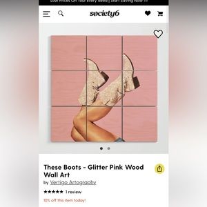 Cowgirl Boots Society6 Wooden Decor